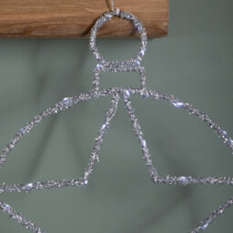 Samuel Alexander 49Cm Battery Powered Light Up Christmas Silver Star Ball With Twinkling White Leds - thumbnail 4