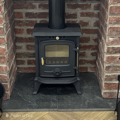 Crytec Ca001 4.5Kw  Defra Approved Multi-Fuel Wood Stove Log Burner Cast Iron