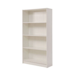 Timber Art Design 4 Tier Bookcase Tall Display Shelving Storage Unit Wood Furniture White