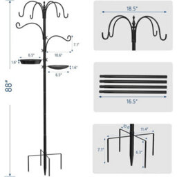 88 Inch Garden Bird Feeder Pole Hanging Station Free Standing - thumbnail 2