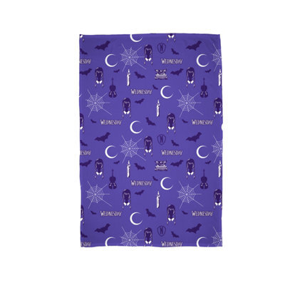 Character World Wednesday Addams Blanket Girls Soft Fleece Kids Purple Throw 100Cm X 150Cm - image 1
