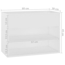 Berkfield Shoe Bench White 60X30X45 Cm Engineered Wood - thumbnail 8