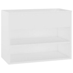 Berkfield Shoe Bench White 60X30X45 Cm Engineered Wood - thumbnail 2