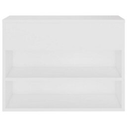 Berkfield Shoe Bench White 60X30X45 Cm Engineered Wood - thumbnail 5