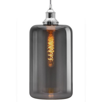 Long Life Lamps Company Modern Glass Smokey Grey Pendant Light M0208 - image 1