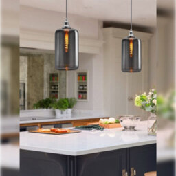 Long Life Lamps Company Modern Glass Smokey Grey Pendant Light M0208 - thumbnail 9
