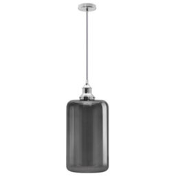 Long Life Lamps Company Modern Glass Smokey Grey Pendant Light M0208 - thumbnail 5