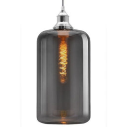 Long Life Lamps Company Modern Glass Smokey Grey Pendant Light M0208 - thumbnail 4