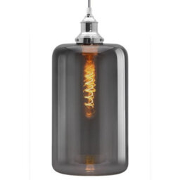 Long Life Lamps Company Modern Glass Smokey Grey Pendant Light M0208 - thumbnail 1