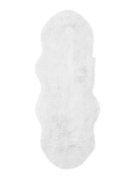 White Sheepskin Plain Shaggy Easy To Clean Rug For Bedroom Dining Room And Living Room-70Cm X 140Cm (Rect) - thumbnail 4