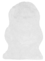 White Sheepskin Plain Shaggy Easy To Clean Rug For Bedroom Dining Room And Living Room-70Cm X 140Cm (Rect) - thumbnail 3