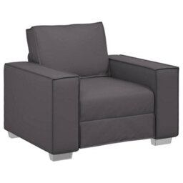 Vidaxl Sofa Chair With Cushion Grey 99 X 78 X 84 Cm Artificial Leather - thumbnail 2