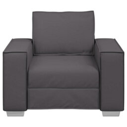 Vidaxl Sofa Chair With Cushion Grey 99 X 78 X 84 Cm Artificial Leather - thumbnail 5
