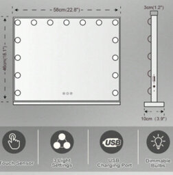 Ela Led Dressing Table Vanity Mirror - thumbnail 2