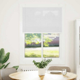 Berkfield Modern Pleated Blind White 85X100 Cm Fabric Width 84.4 Cm Polyester - thumbnail 1