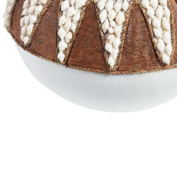 Beliani Handmade White Terracotta Vase 33Cm Rustic Boho Coastal Accent - thumbnail 6