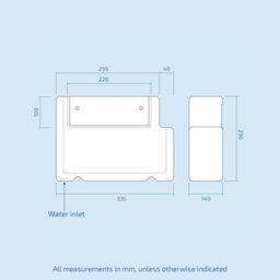 Nes Home Rh 1100 mm L-Shape White Basin Vanity Unit Wc Btw Rimless Toilet - thumbnail 8