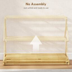 Wyld Haus Palu Natural Bamboo 3-Tier Folding Shoe Rack 60 X 29 X 45.5Cm - Holds Up To 9 Pairs - thumbnail 4