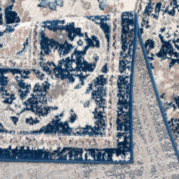 The Rugs Montana Navy Cream Oriental Area Rug And Runner Soft Durable Pet Friendly Easy To Clean Living Room Bedroom 3922N - thumbnail 3