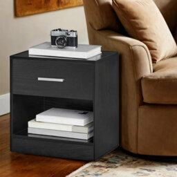 Ledrem Nightstands, Set Of 2, Side Tables With Drawer And Shelf, Bedside Tables, End Tables With Open Compartment, For Bedroom - thumbnail 1