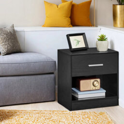 Ledrem Nightstands, Set Of 2, Side Tables With Drawer And Shelf, Bedside Tables, End Tables With Open Compartment, For Bedroom - thumbnail 3