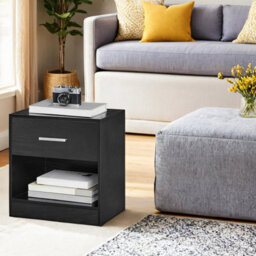 Ledrem Nightstands, Set Of 2, Side Tables With Drawer And Shelf, Bedside Tables, End Tables With Open Compartment, For Bedroom - thumbnail 2