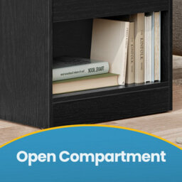 Ledrem Nightstands, Set Of 2, Side Tables With Drawer And Shelf, Bedside Tables, End Tables With Open Compartment, For Bedroom - thumbnail 5