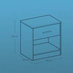 Ledrem Nightstands, Set Of 2, Side Tables With Drawer And Shelf, Bedside Tables, End Tables With Open Compartment, For Bedroom - thumbnail 6