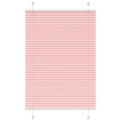 Berkfield Pleated Blind Pink 100X150 Cm Fabric Width 99.4 Cm Polyester - image 1