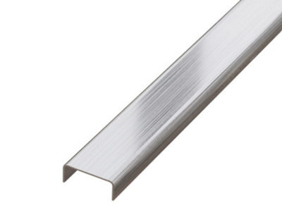 Ilcom Decorative Profile C 40mm X 2700mm X 0.65mm Silver Brushed Stainless Steel - image 1