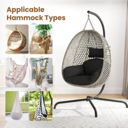 Costway C Frame Hammock Chair Stand Heavy Duty Metal Hammock Stand - thumbnail 7