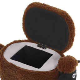 Beliani Kids Animal Stool - Brown Faux Fur Footstool With Rubberwood Legs And Lift-Up Storage (W55 X D35 X H40Cm) - thumbnail 7