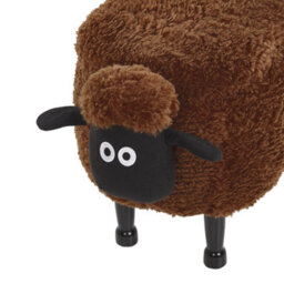 Beliani Kids Animal Stool - Brown Faux Fur Footstool With Rubberwood Legs And Lift-Up Storage (W55 X D35 X H40Cm) - thumbnail 8