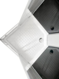 Vidalux Pure E Square 800 X 800 Black Electric Shower Cabin Triton Standard 8.5Kw - thumbnail 4