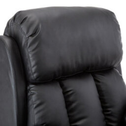 More4Homes Chester Single Motor Electric Rise Recliner Bonded Leather Armchair Electric Lift Riser Chair (Black) - thumbnail 5