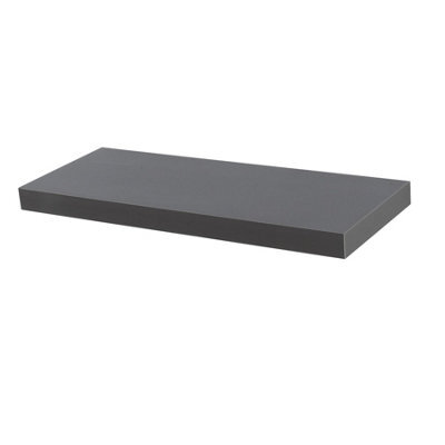 Harbour Housewares 60Cm Floating Wall Shelf - Grey - Photo Gallery Bookshelf Wall Shelves For Storage & Display - image 1