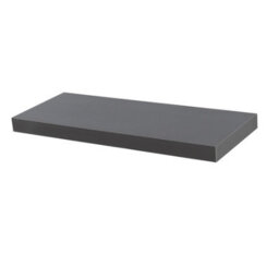 Harbour Housewares 60Cm Floating Wall Shelf - Grey - Photo Gallery Bookshelf Wall Shelves For Storage & Display - thumbnail 1