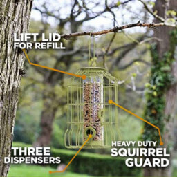 Smart Garden Squirrel Proof Wild Bird Seed Feeder Metal Steel - thumbnail 4