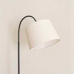 Valuelights Crowther Dark Wood Tripod Storage Floor Lamp With Shelves And Shade - thumbnail 4