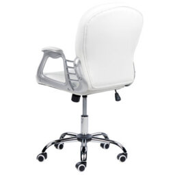 Beliani Office Chair Princess Faux Leather White - thumbnail 6