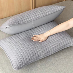 Pillow Protectors Pack Of 2 Zipped Quilted Soft Antiallergy Pillow Covers74X48Cm - thumbnail 4