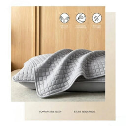 Pillow Protectors Pack Of 2 Zipped Quilted Soft Antiallergy Pillow Covers74X48Cm - thumbnail 2