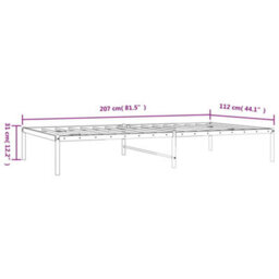 Berkfield Metal Bed Frame White 107X203 Cm - thumbnail 7
