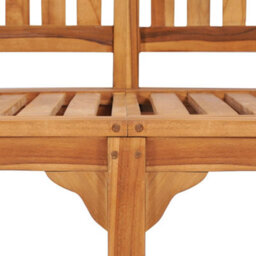Berkfield Banana Bench 151 Cm Solid Teak Wood - thumbnail 6