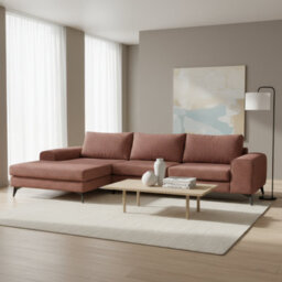 Abakus Direct Venice Corner Sofa In Burgundy Left Facing With Deep Seats And Extra-Wide Padded Arms - thumbnail 9