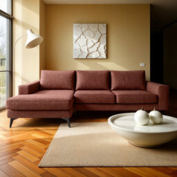 Abakus Direct Venice Corner Sofa In Burgundy Left Facing With Deep Seats And Extra-Wide Padded Arms - thumbnail 7
