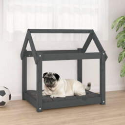 Walplus Dog Bed Grey 71X55X70 Cm Solid Wood Pine - thumbnail 1