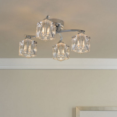 Pagazzi Lighting Pagazzi Coraline 4-Light Polished Chrome Semi-Flush Ceiling Light - image 1