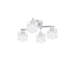 Pagazzi Lighting Pagazzi Coraline 4-Light Polished Chrome Semi-Flush Ceiling Light - thumbnail 3