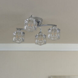 Pagazzi Lighting Pagazzi Coraline 4-Light Polished Chrome Semi-Flush Ceiling Light - thumbnail 2
